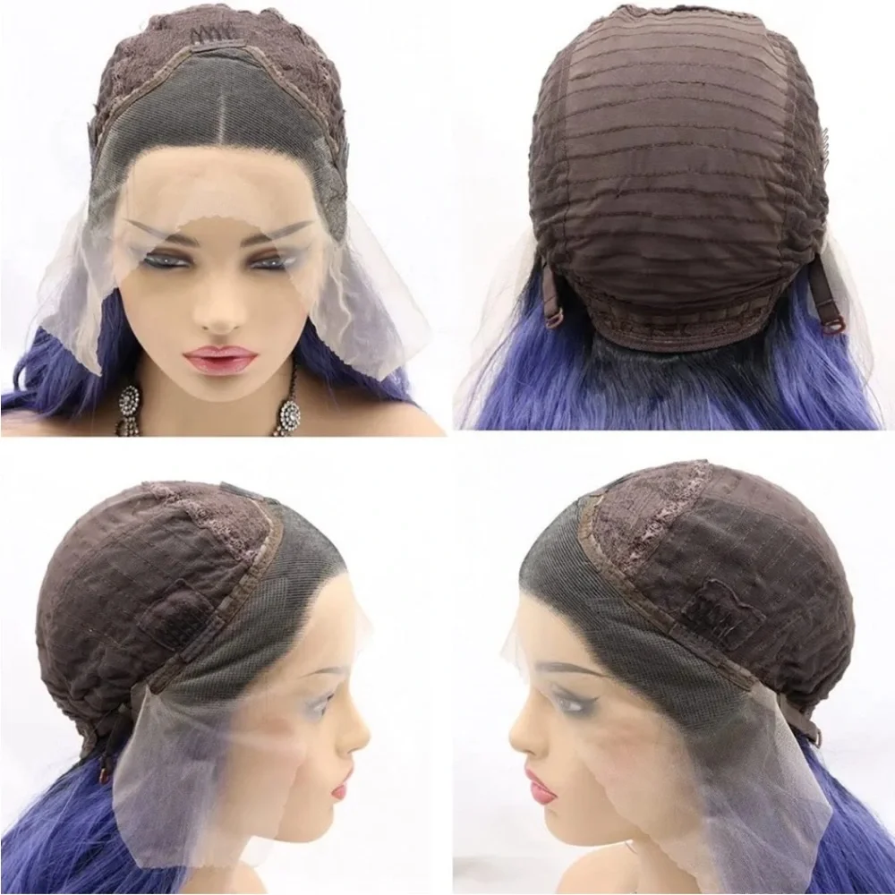 BLUE BODY WAVY Beautiful Lace Front Wig NEW